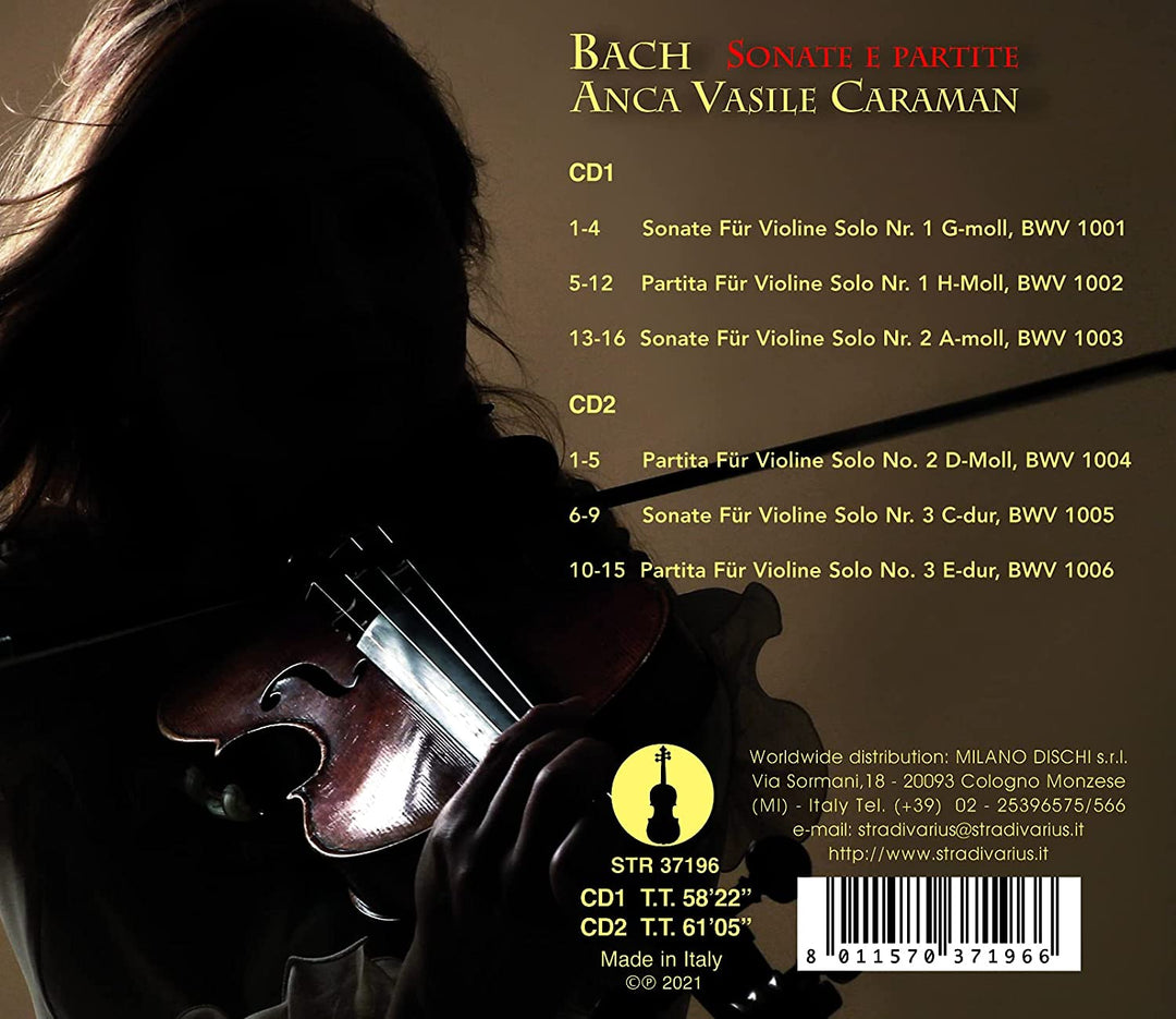 Bach: 6 Sonatas And Partitas [Anca Vasile Caraman] [Stradivarius: STR37196] [Audio CD]
