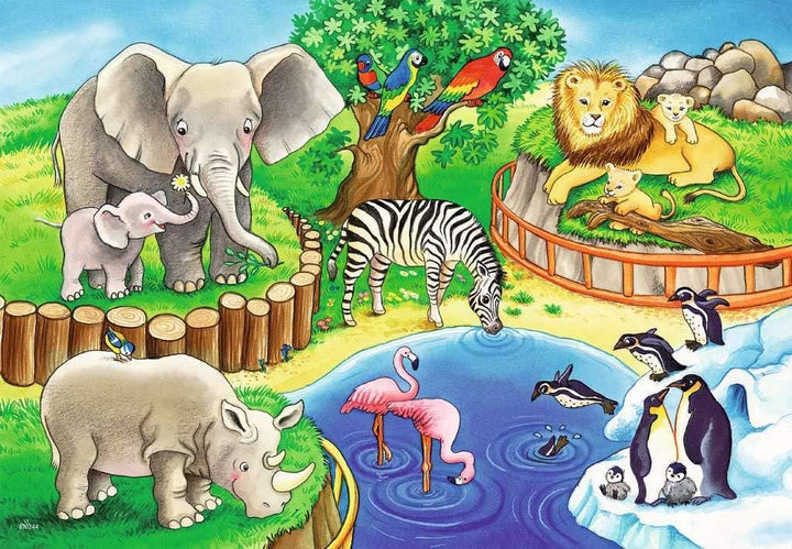 Ravensburger 76024 "Animals in The Zoo Puzzle (2 x 12-Piece)
