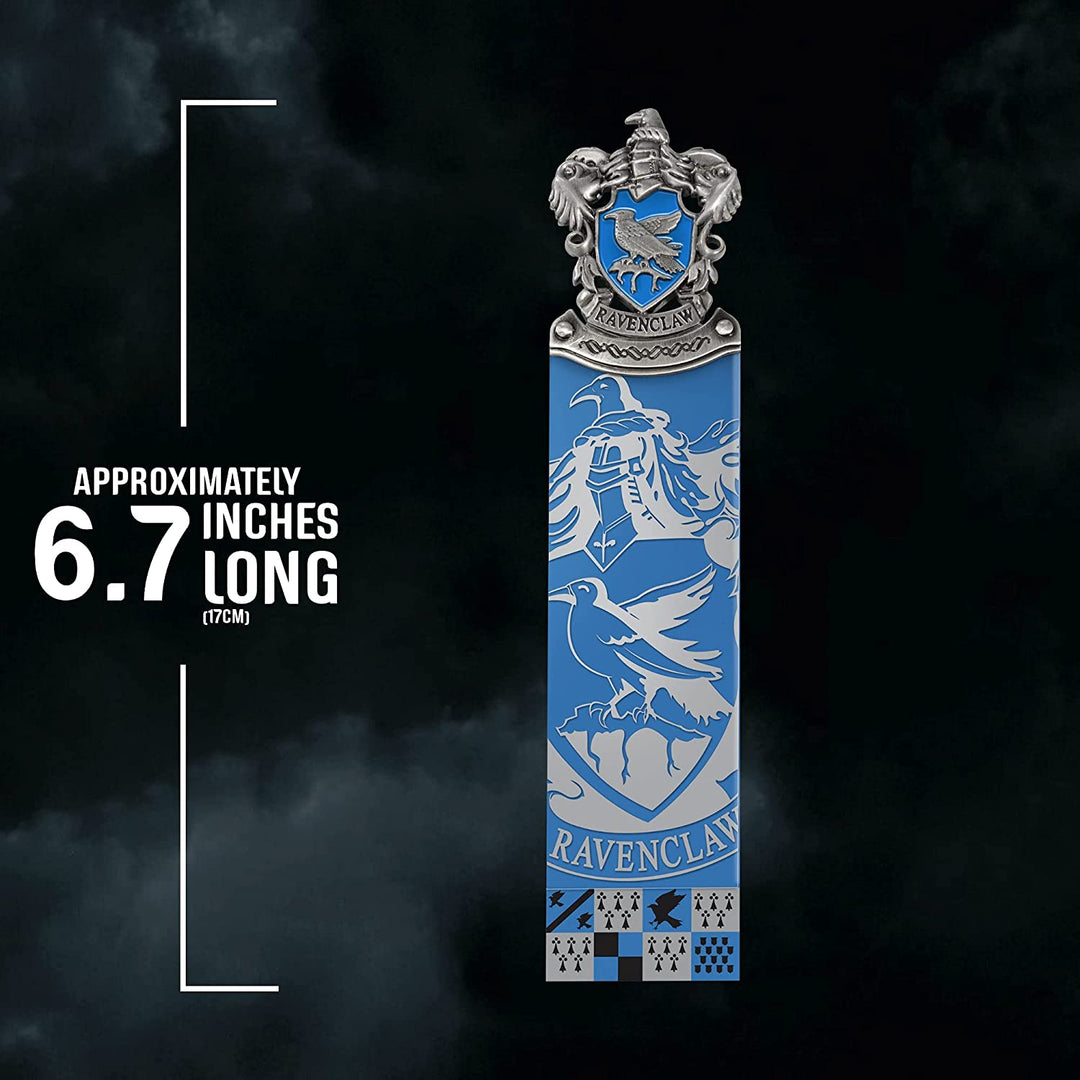 The Noble Collection Harry Potter Ravenclaw Crest Bookmark - 6.7in (17cm) Die Cast Metal, PVC and Card Bookmark - Officially Licensed Film Set Movie Gifts Stationery