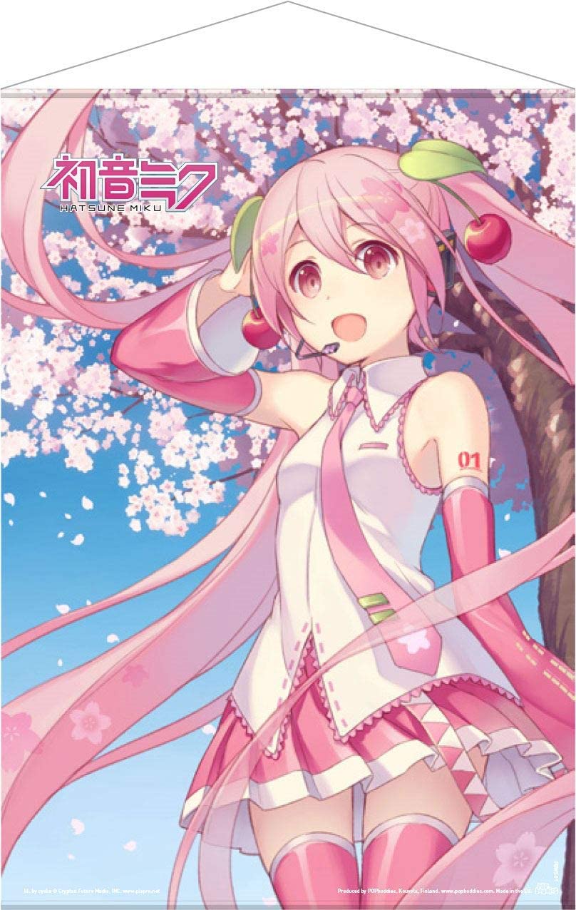 POPbuddies Hatsune Miku Wallscroll Cherry Blossom 50 x 70 cm Posters Wallscrolls