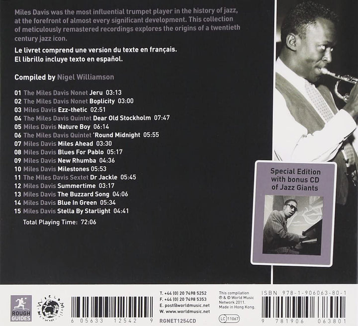 Miles Davis  - Rough Guide To Miles Davis [Audio CD]