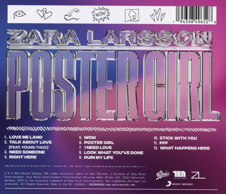 Zara Larsson - Poster Girl [Audio CD]