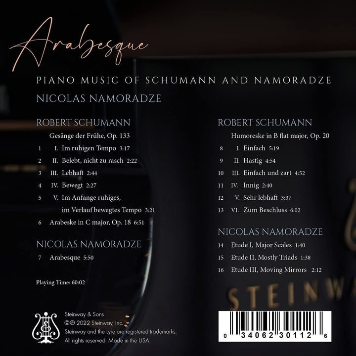 Nicolas Namoradze - Arabesque [Nicolas Namoradze] [Steinway And Sons: STNS 30112] [Audio CD]