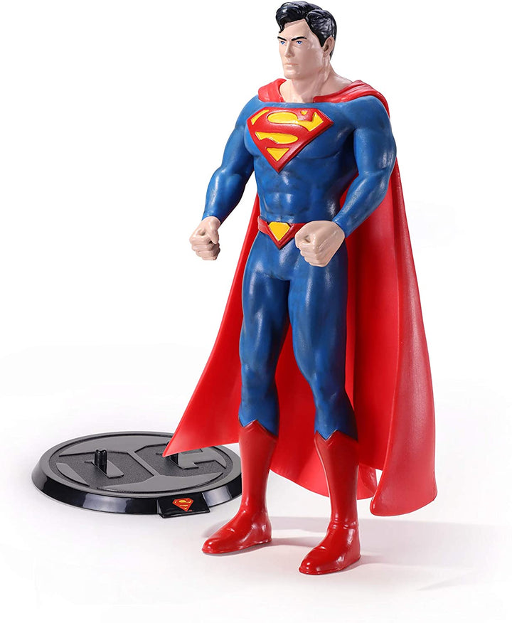 The Noble Collection DC Comics Bendyfigs Superman - 7.5in (19cm) Noble Toys DC Bendable Posable Collectible Doll Figures With Stand