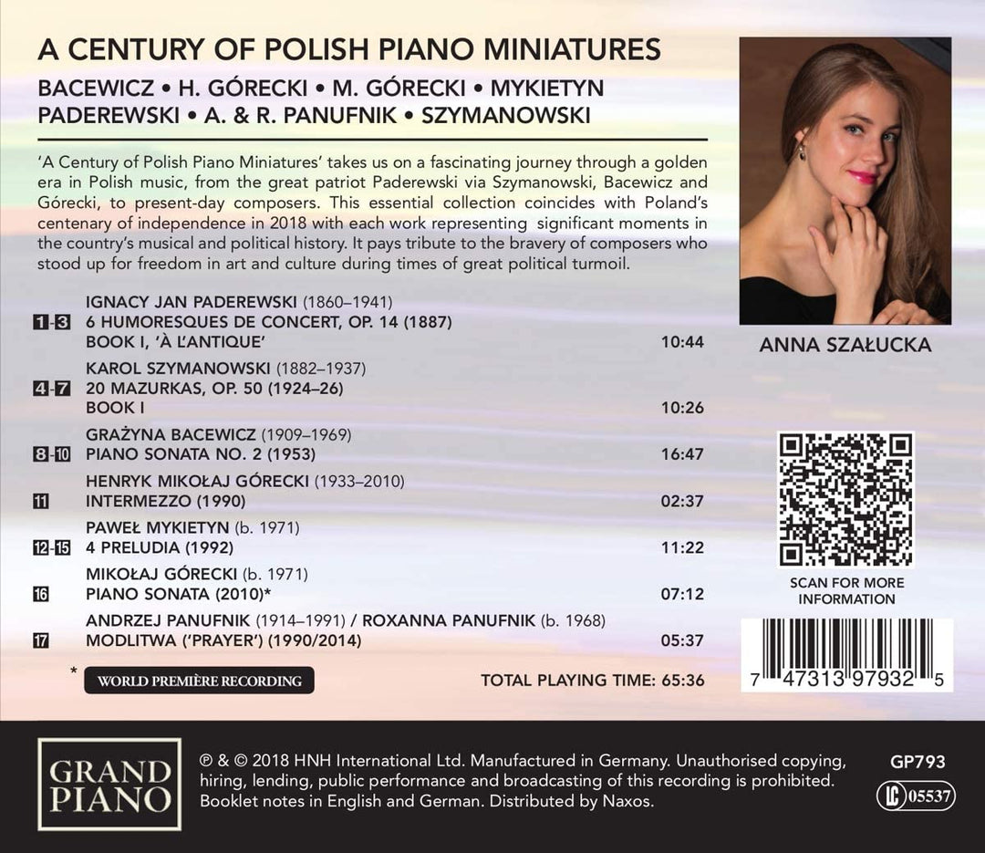 Polish Piano Miniatures [Anna Szaucka] [Grand Piano: GP793] [Audio CD]