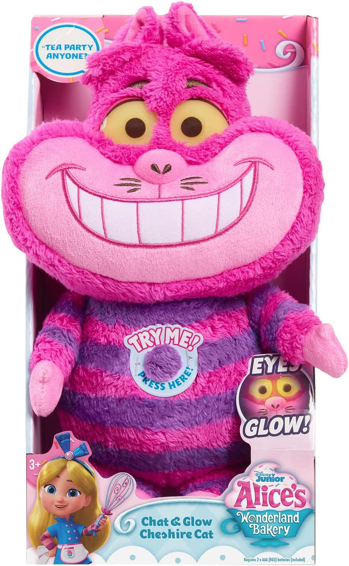 Just Play 98506 Chesire Alice's Wonderland Bakery Chat & Glow Cheshire Cat, Pink