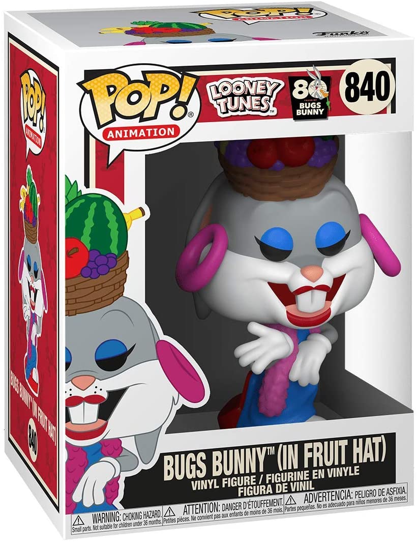 Looney Tunes 80th-Bugs Bunny Bugs Bunny (en chapeau de fruits) Funko 49161 Pop! Vinyle #840