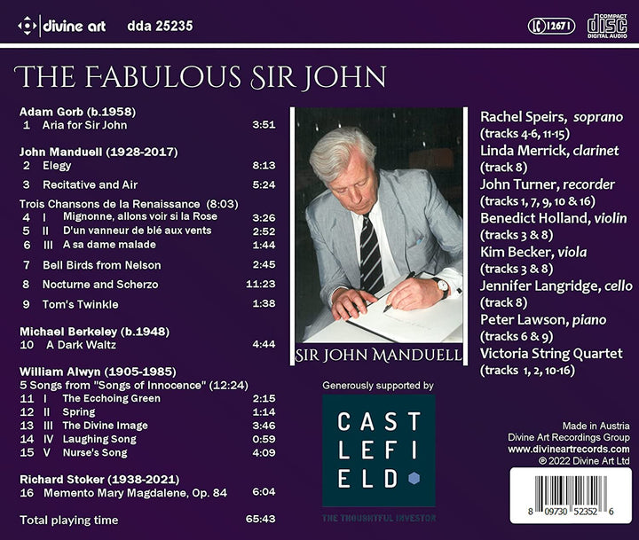 The Fabulous Sir John [Rachel Speirs; Linda Merrick; John Turner; Benedict Holland [Audio CD]