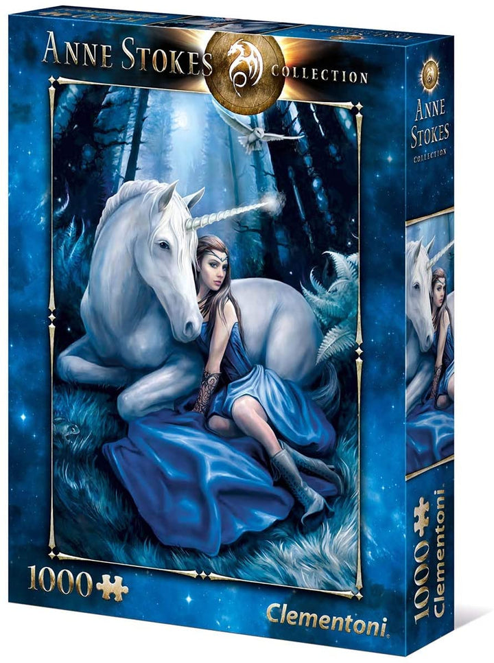 Clementoni 39462 Anne Stokes Collection Puzzle for Adults and Children Blue Moon 1000 Pieces
