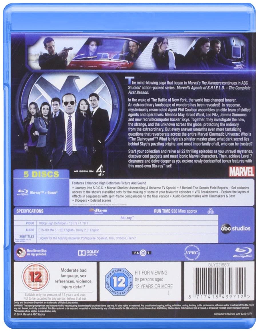 Marvel's Agents of S.H.I.E.L.D. - Season 1 - Sci-fi [Blu-ray]