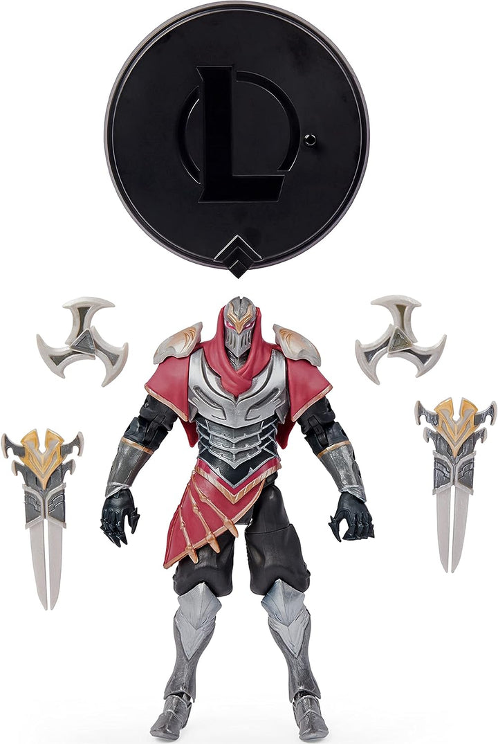 League of Legends, 6-Inch Zed Collectible Figure w/ Premium Details and 2 Accessories, The Champion Collection, Collector Grade, Ages 12 and Up