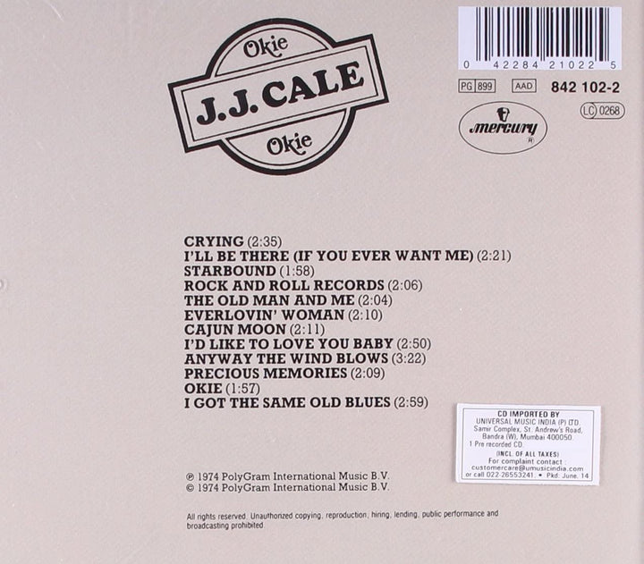 Okie - J.J. Cale [Audio CD]