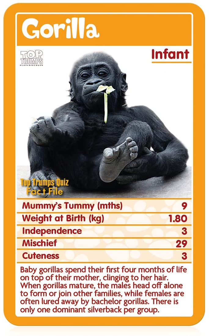 Baby Animals Top Trumps Card Game