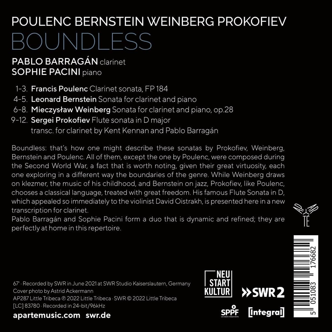 Pablo Barragán, Sophie Pacini - Boundless: Poulenc, Bernstein, Weinberg, Prokofiev [Audio CD]