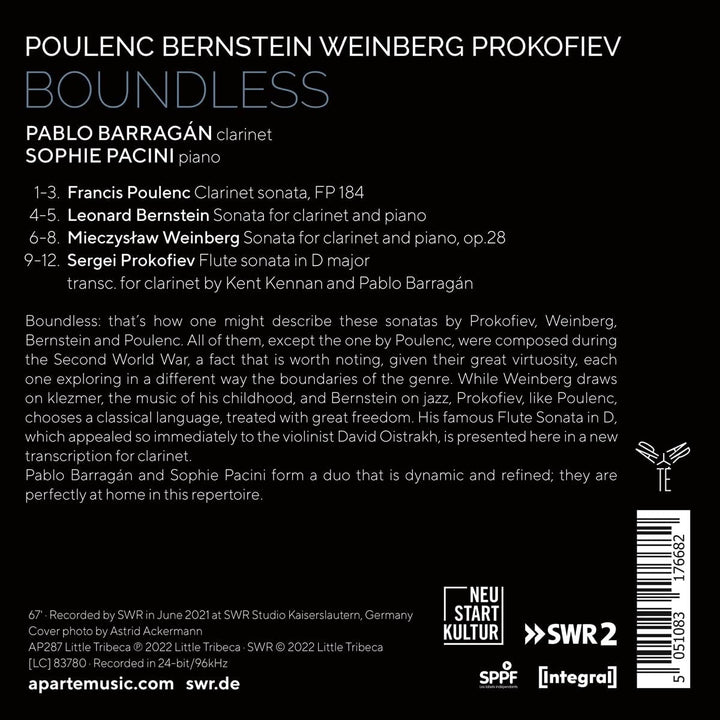 Pablo Barragán, Sophie Pacini - Boundless: Poulenc, Bernstein, Weinberg, Prokofiev [Audio CD]