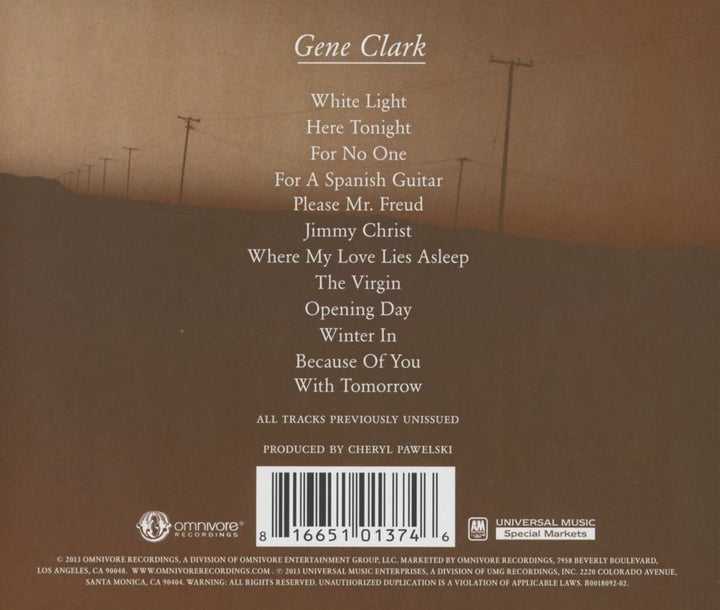 CLARK,GENE - HERE TONIGHT THE WHITE LIGHT [Audio CD]