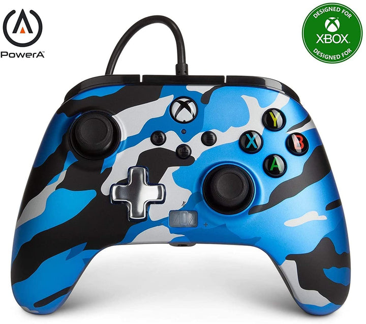 PowerA Enhanced Wired Controller - Xbox Series X|S & Xbox One Edition (Metallic Blue Camo) (1518911-02)