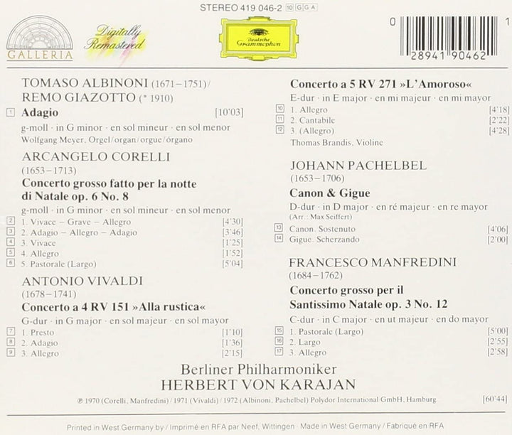 Albinoni: Adagio/Pachelbel: Canon [Audio CD]