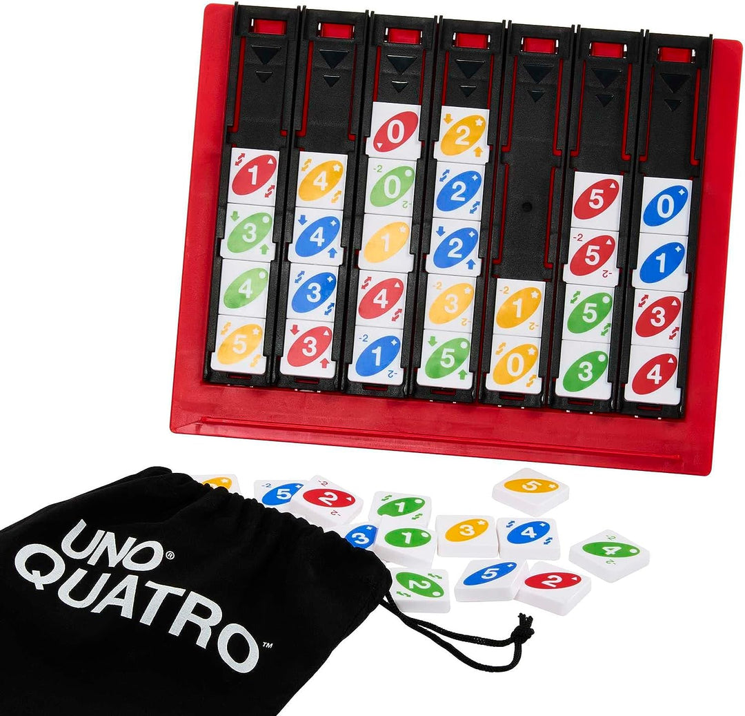 Mattel Games UNO Quatro, Family Board Game for Kids and Adults for Family Game Night