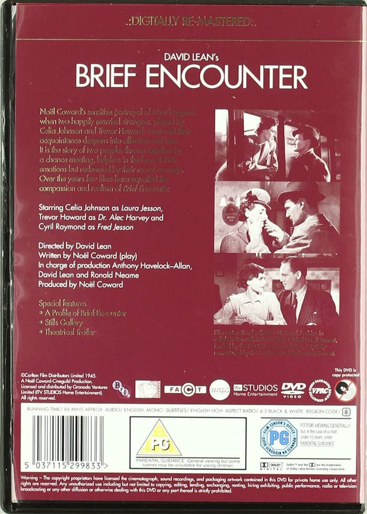 Brief Encounter [1945] -  Romance/Drama [DVD]
