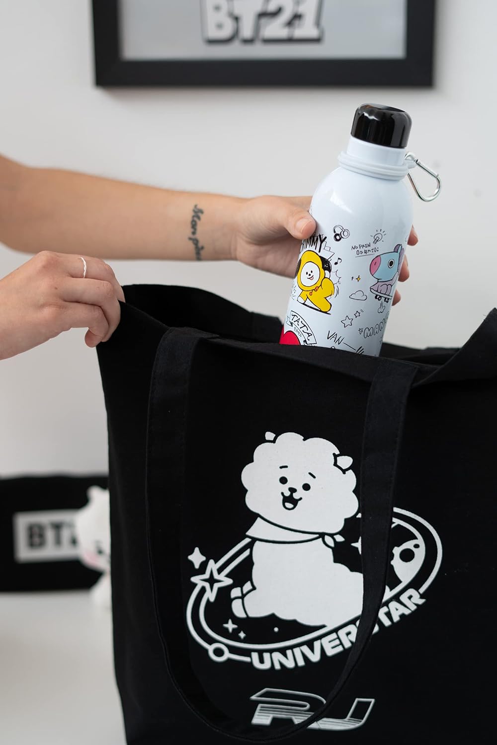 Grupo Erik BT21 Official Merchandise Cotton Tote Bag - Cotton Shopping Bag