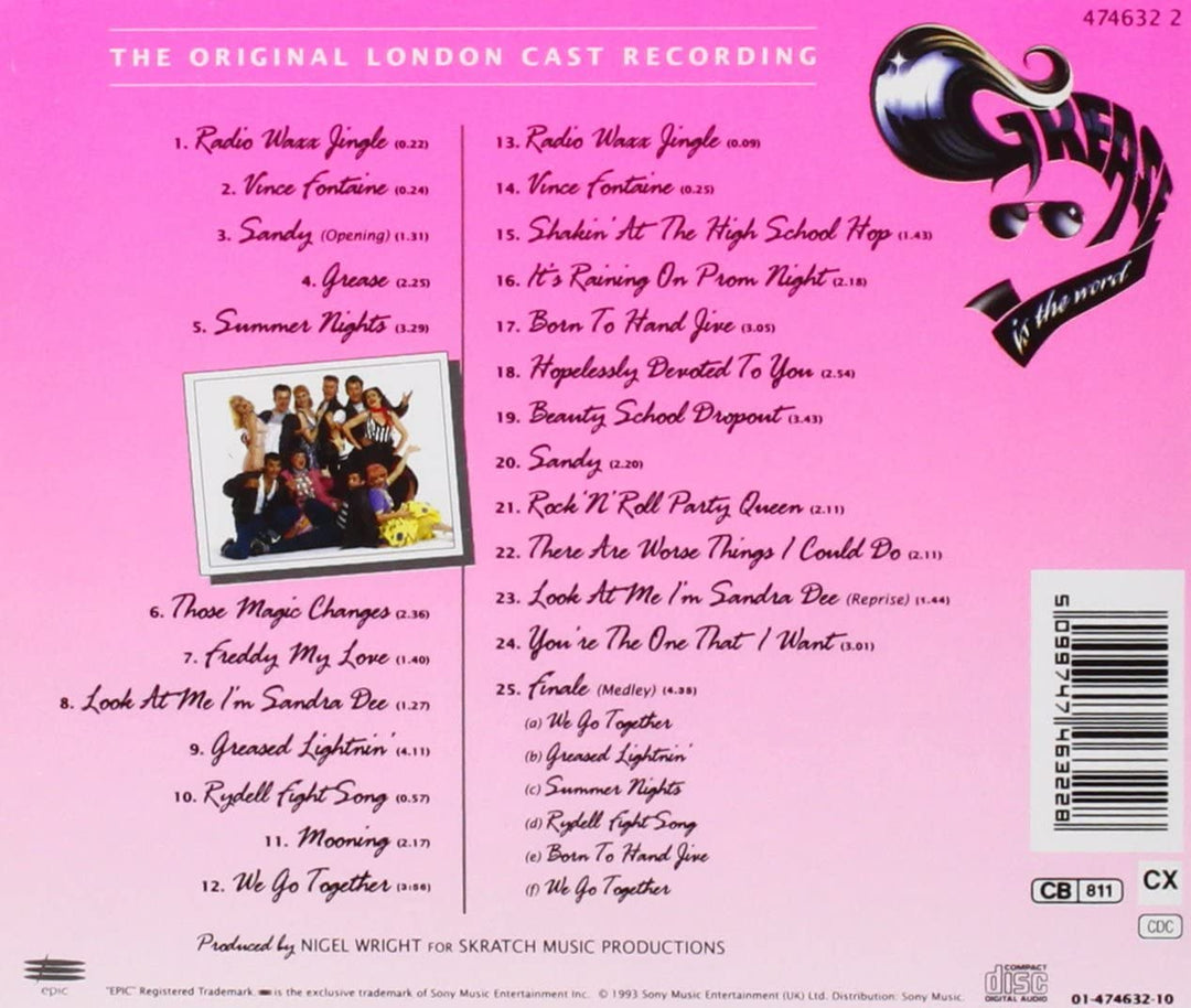 Grease: Original London Cast Recording [Audio CD]