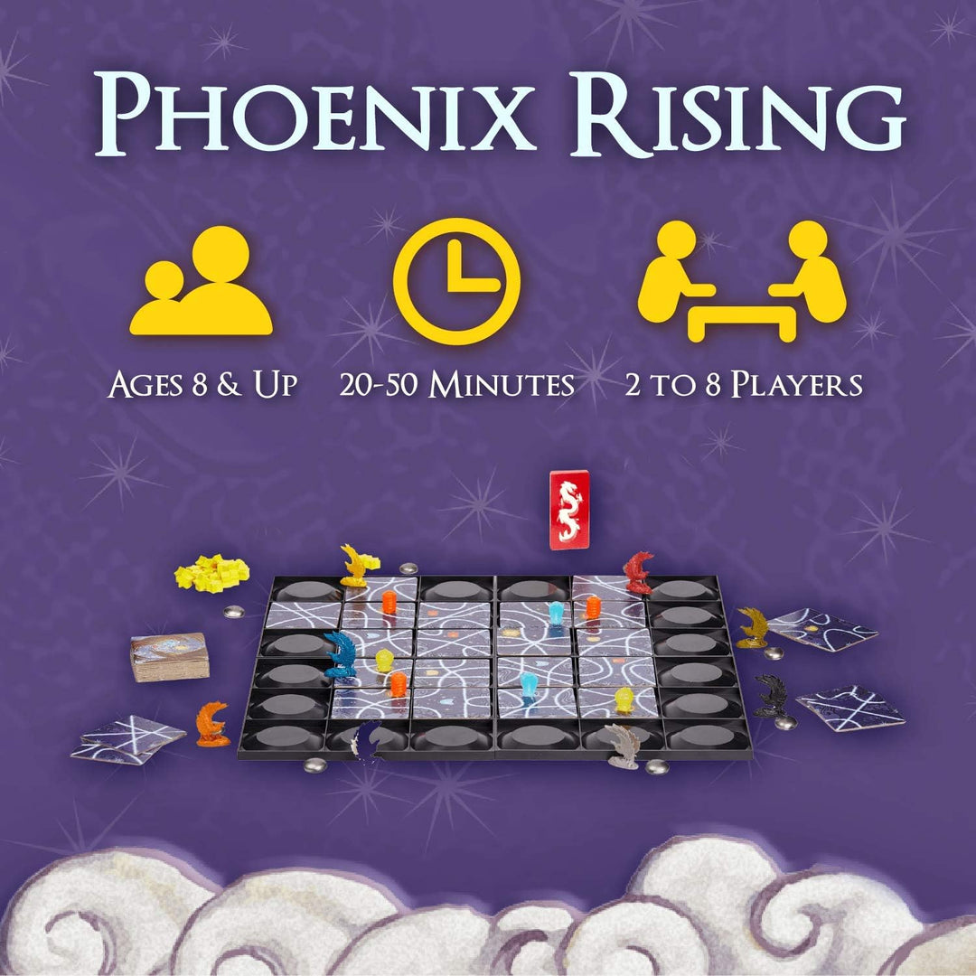 Calliope Games CLP120 Tsuro: Phoenix Rising, Mixed Colours