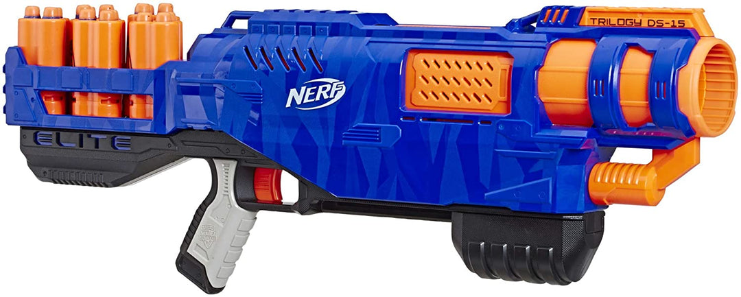 Nerf Trilogy DS-15 Nerf N-Strike Elite Toy Blaster avec 15 fléchettes Nerf Elite officielles et 5 coquilles