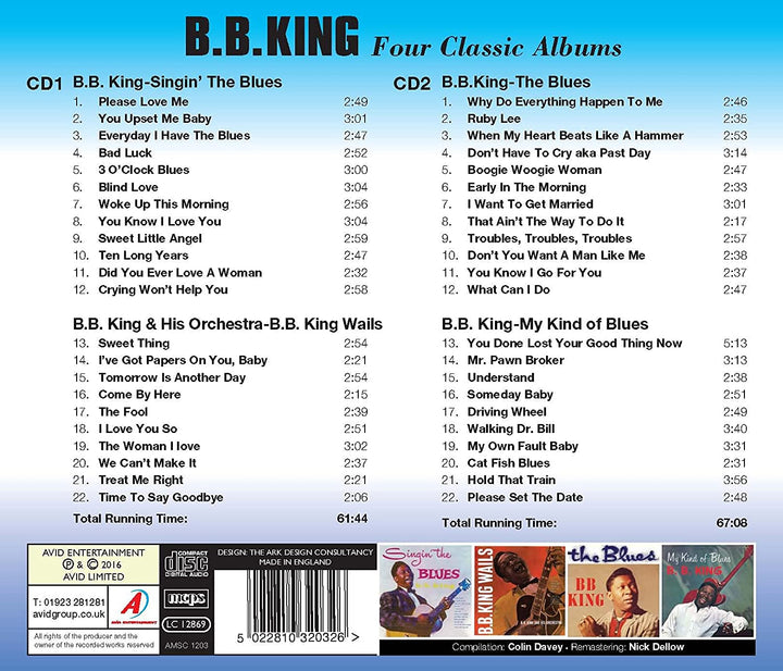 B.B. King  - Four Classic Albums (Singin' The Blues / B.B. King Wails / The Blues / My Kind Of Blues) [Audio CD]