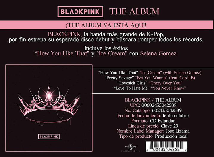 BLACKPINK - THE ALBUM [Audio CD]