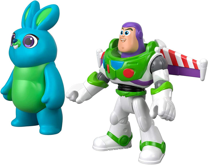 Disney Pixar GBG91 Toy Story 4 Imaginext Buzz Lightyear and Bunny Figure Pack, Multicolour