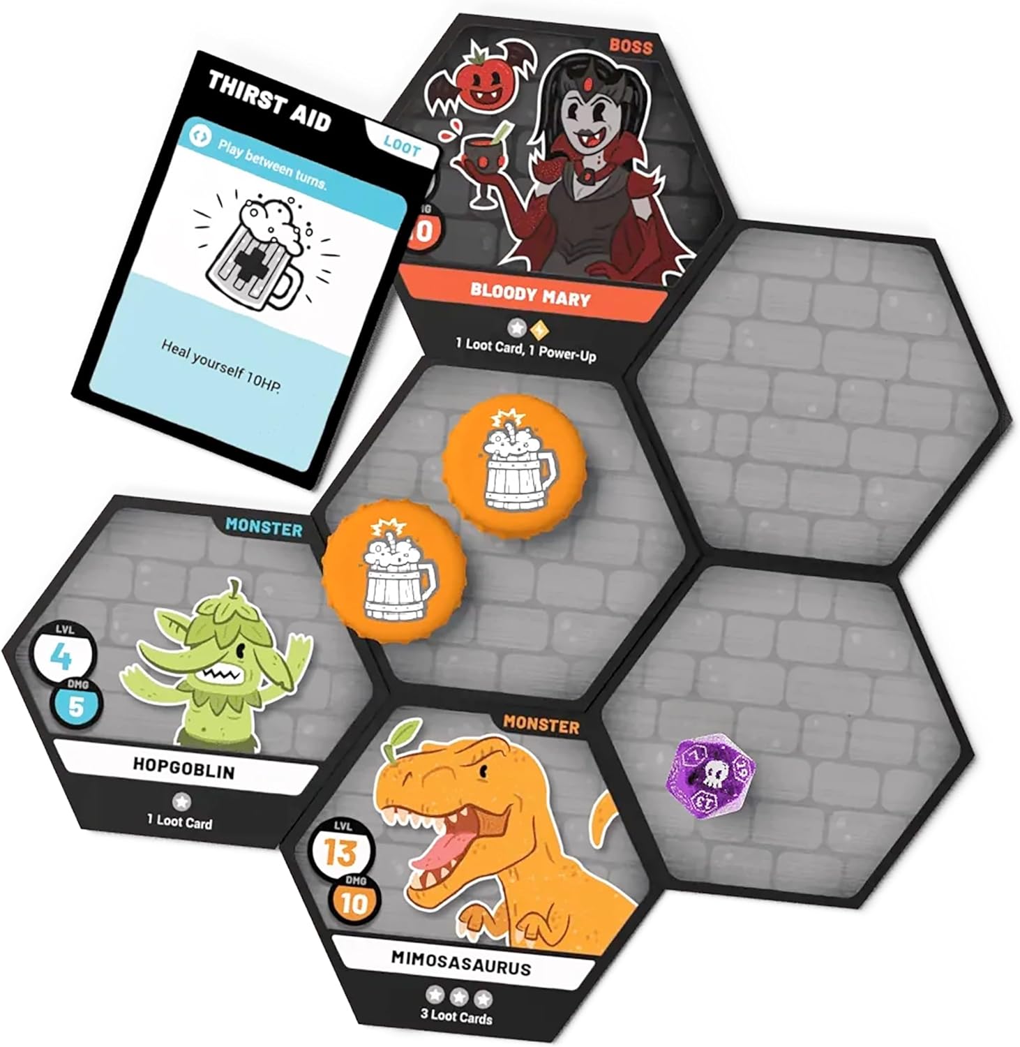 Rollacrit Corp Heroes of Barcadia Board Game (RCHOBBRD-BGRE-STD) 12