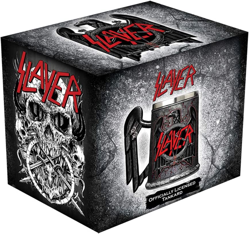 Nemesis Now B4128M8 Slayer Tankard Mug 14cm Black, Resin w/Stainless Steel Inser