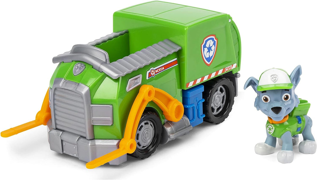 PAW Patrol, Rocky’s Recycling Truck Vehicle with Collectible Figure