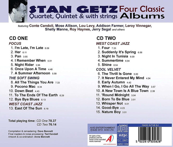 Four Classic Albums [Focus / The Soft Swing / West Coast Jazz / Cool Velvet] - Stan Getz  [Audio CD]
