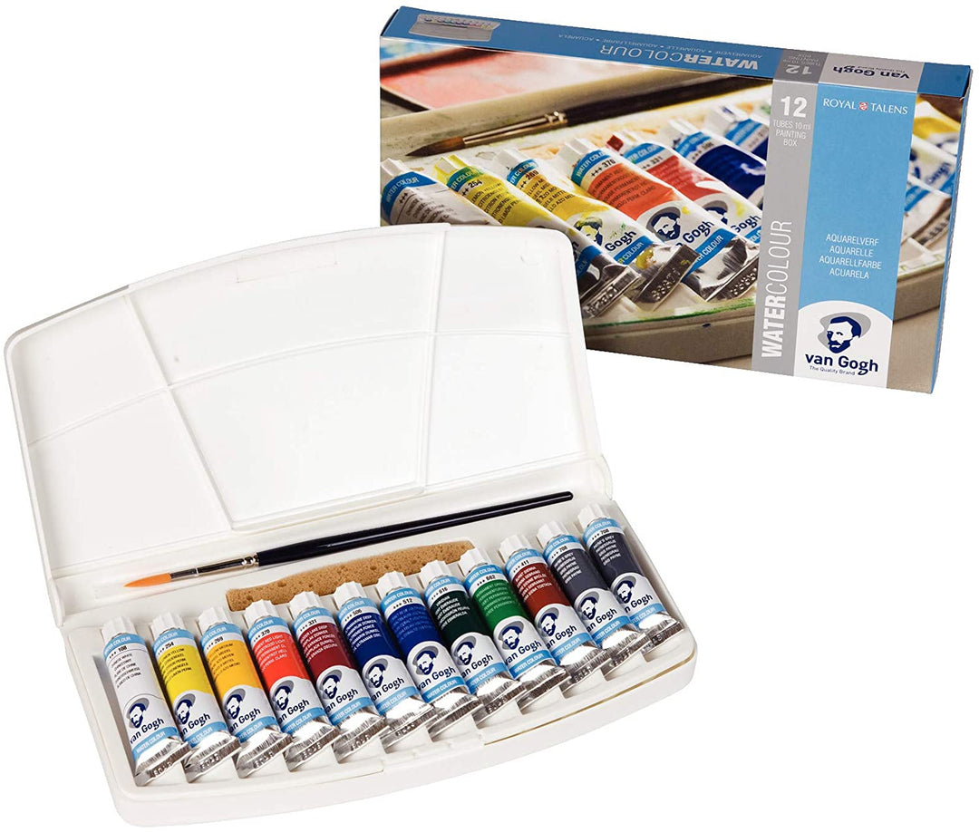 Royal Talens Van Gogh Watercolour 12 Tubes Plastic Pocket Box