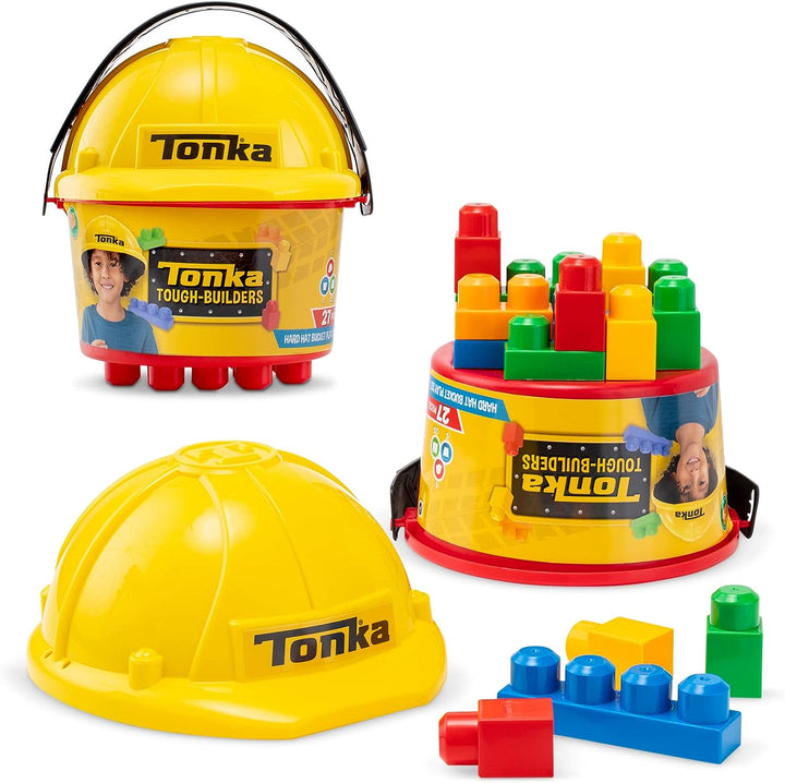 Tonka 06195 Hard Hats & Blocks Bucket, Construction Toy for Children