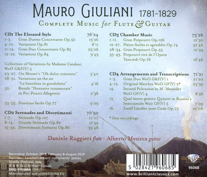 Guiliani: Complete Music for Flute and Guitar [Audio CD]