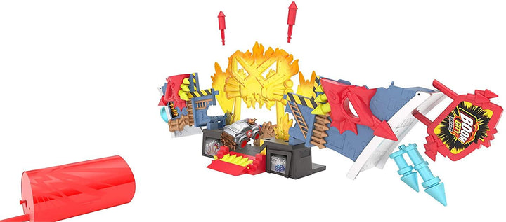 Boom City Racers Fireworks Factory - 3 in 1 Transforming Playset - Yachew