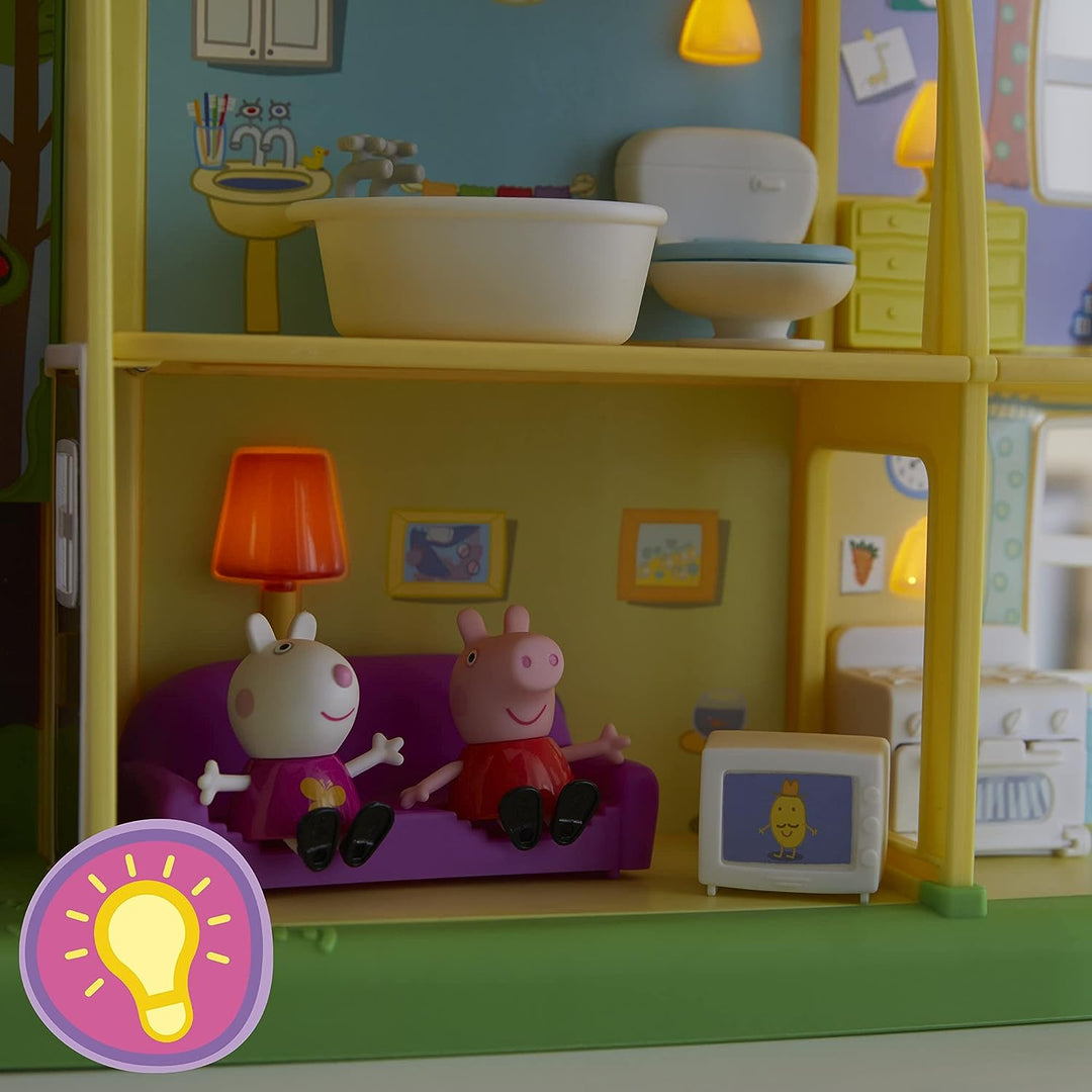 Peppa Pig Peppa’s Adventures Peppa's Playtime to Bedtime House Pre-school Toy, Speech, Light and Sounds, Ages 3 and Up