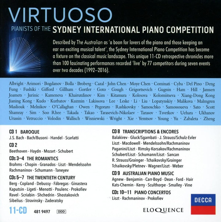 Pianists Of The Sydney Int'l Piano Competition (1992-2016) (11CD) - [Audio CD]