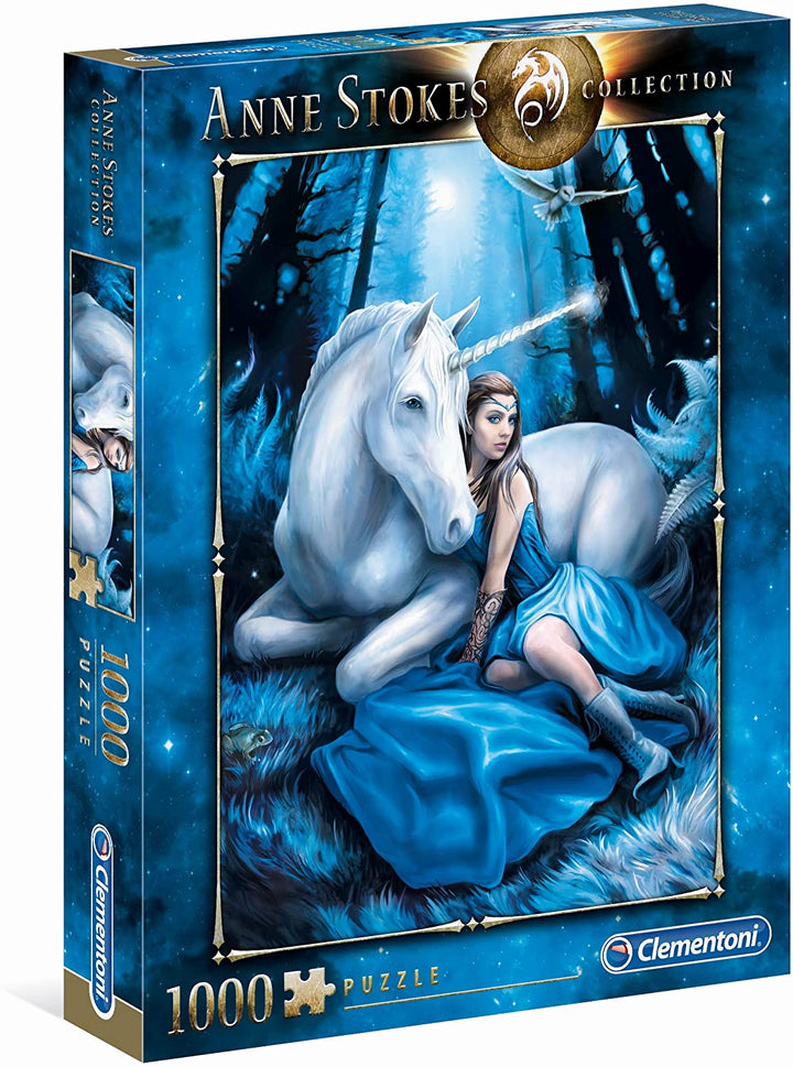 Clementoni 39462 Anne Stokes Collection Puzzle pour adultes et enfants Blue Moon 1000 pièces