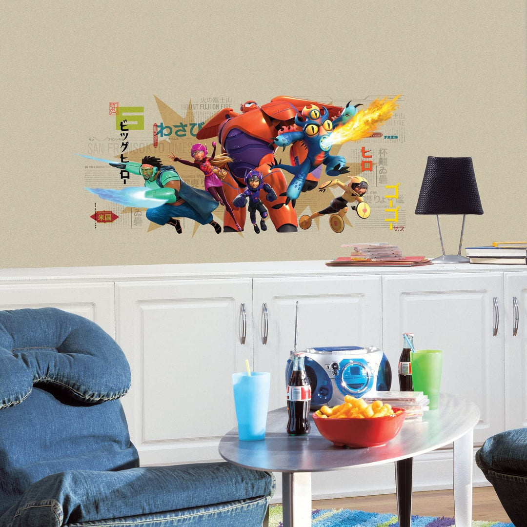 RoomMates Big Hero 6 Wall Graphix Peel and Stick Giant Wall Decals