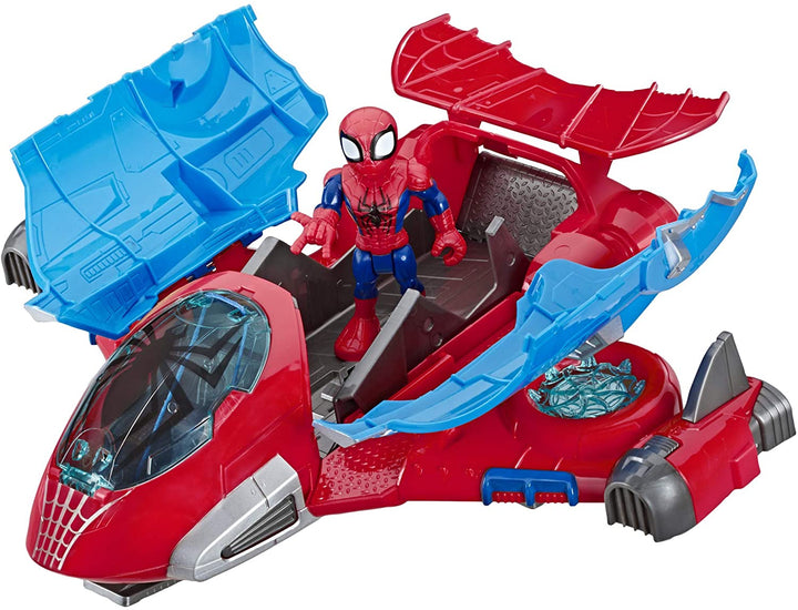 Playskool Heroes Marvel Super Hero Adventures Spider Man Jet Quarters