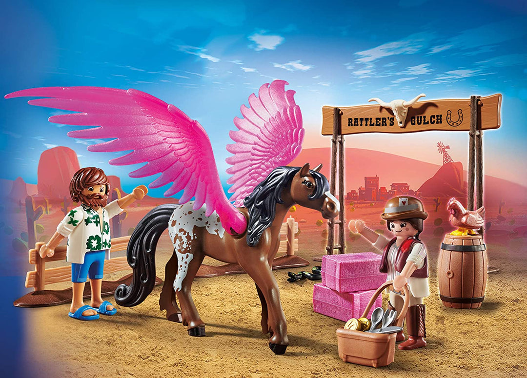 Playmobil The Movie 70074 Marla and Del with Flying Horse