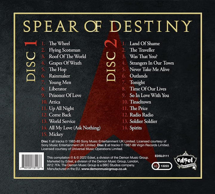 Liberators! - The Best Of Spear Of Destiny 1983-1988 [Audio CD]