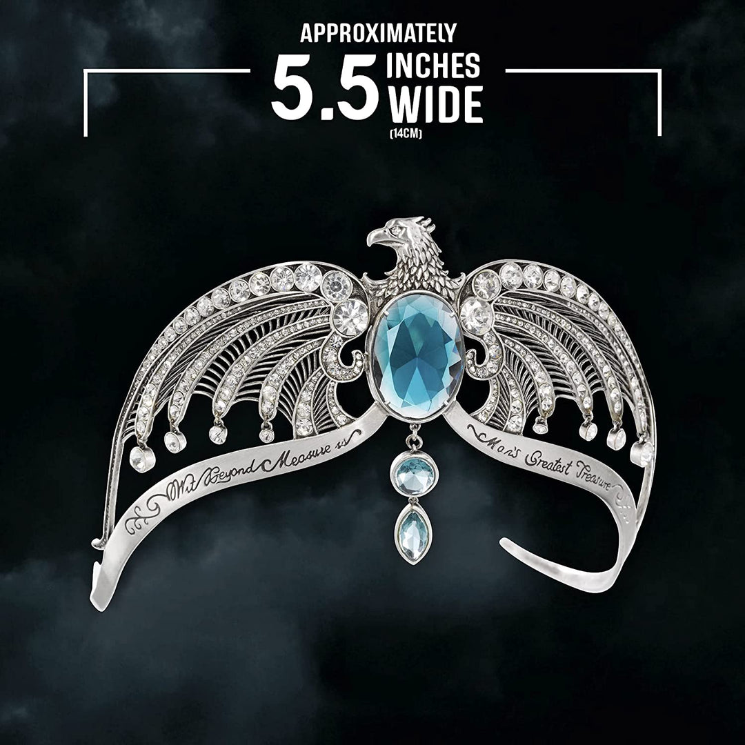 The Noble Collection Harry Potter Ravenclaw Diadem - 5.5in (14cm) Silver Plated