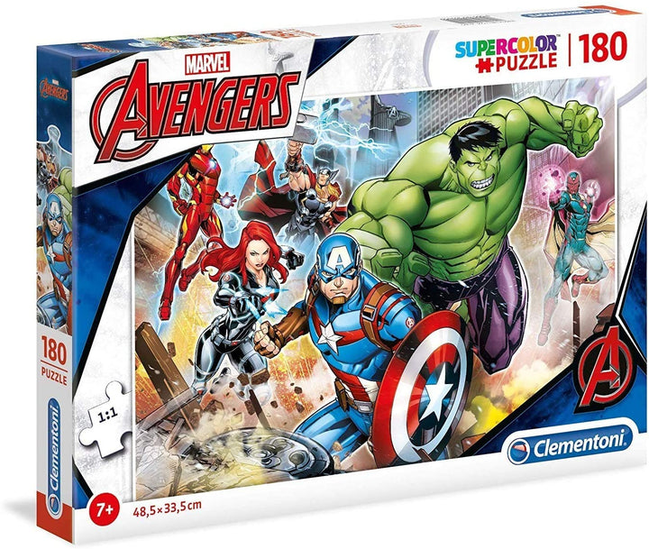 Clementoni - 29295 - Puzzle Supercolor pour Enfants - Marvel The Avengers - 180 Pièces