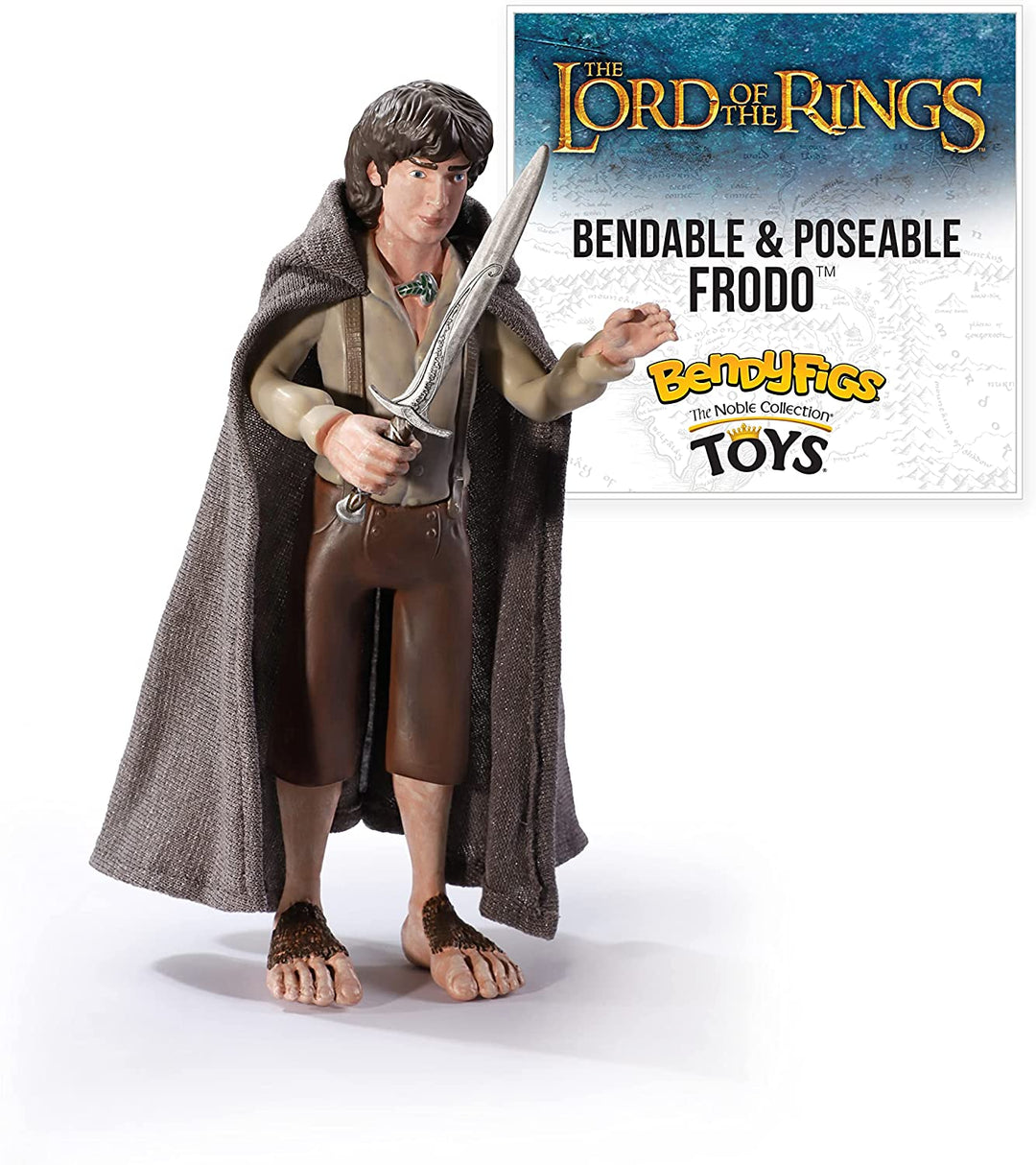 The Noble Collection LoTR Bendyfigs Frodo Baggins - Officially Licensed 19cm (7.5 inch) Lord Of The Rings Bendable Posable Collectable Doll Figures With Stand