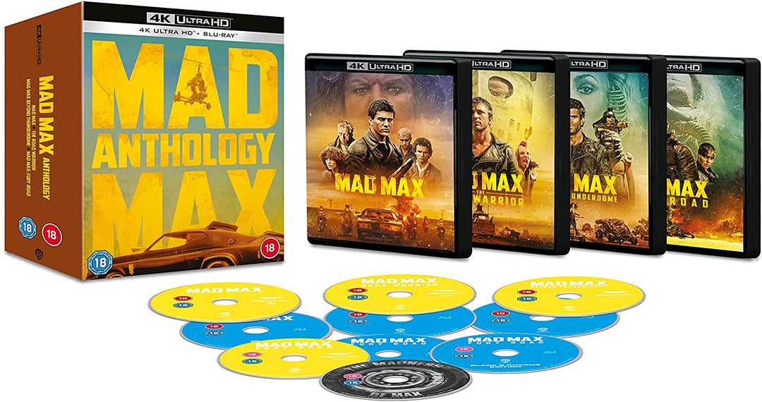 Mad Max Anthology [4K Ultra HD] [1979] [Region Free] [Blu-ray]
